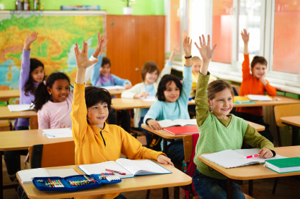 Children in a classroom